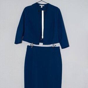 Boss Women's Size 8 Royal Blue Skirt Suit